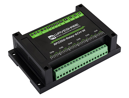 RP2350-Relay-6CH-W, 带 Wi-Fi 模块版本