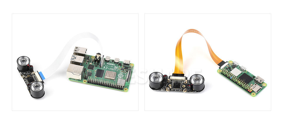 树莓派摄像头 E 型接入树莓派使用