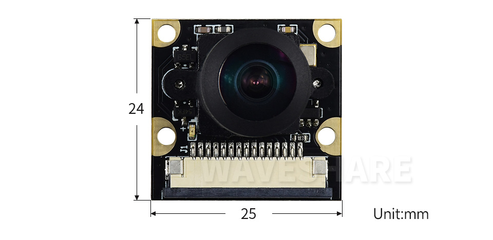 树莓派摄像头 G 型产品尺寸