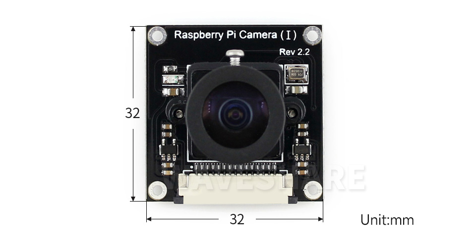 树莓派摄像头 I 型产品尺寸