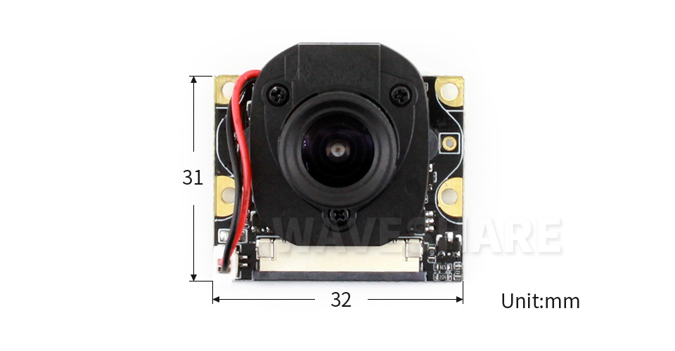 树莓派 IR-CUT 摄像头产品尺寸