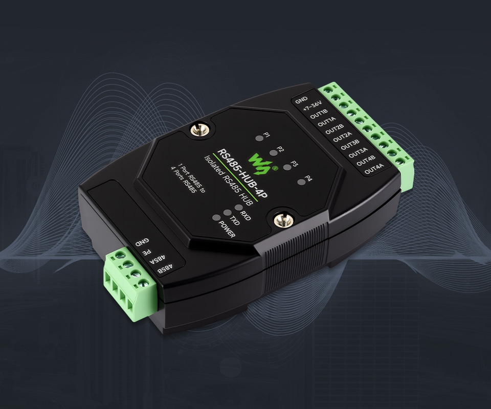 隔离型 4 路 RS485 集线器中继器宽波特率适用范围