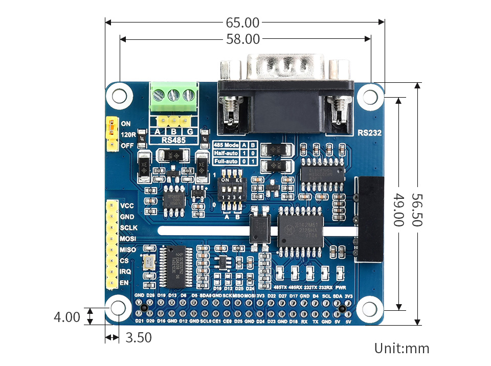 RP2040 微控制器升级版产品尺寸