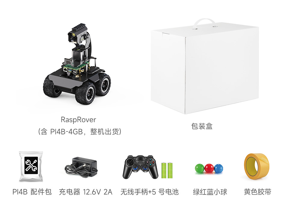 RaspRover PT PI4B AI Kit 配置清单