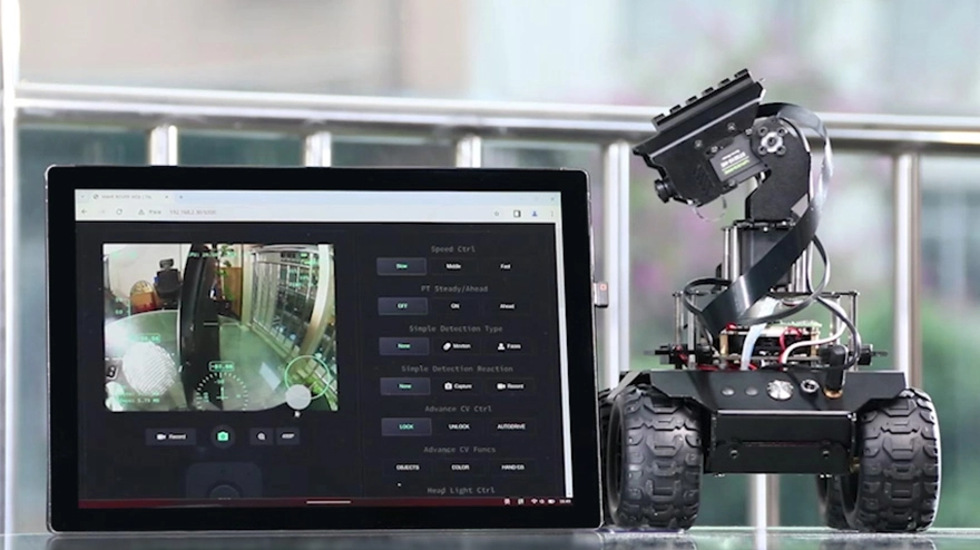RaspRover AI 机器人360° 灵活云台