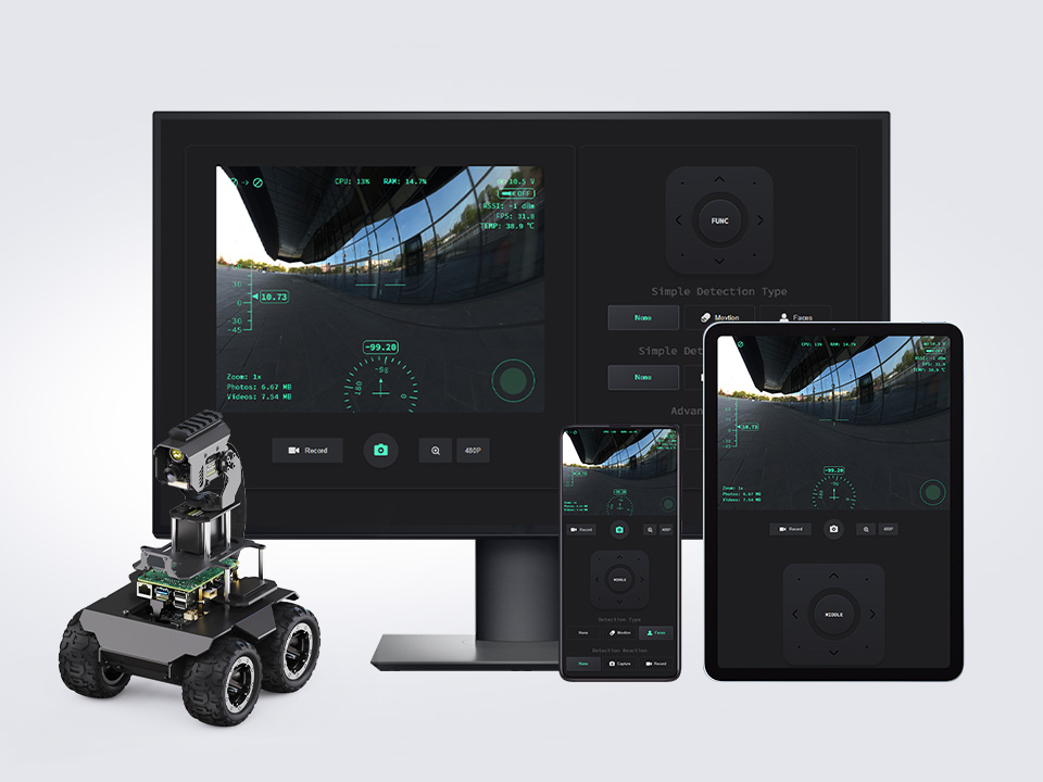 RaspRover AI 机器人简单易用的跨平台 Web App 控制