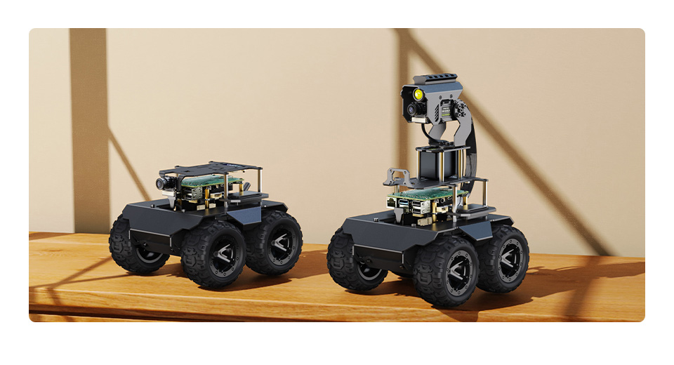 RaspRover AI 机器人产品及包装展示