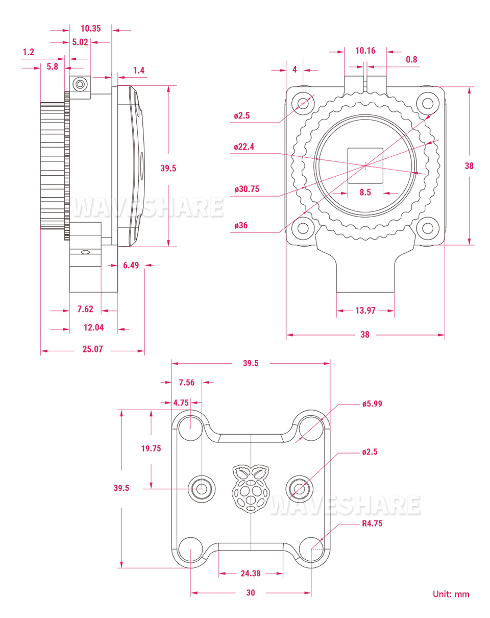 树莓派全局快门相机模块