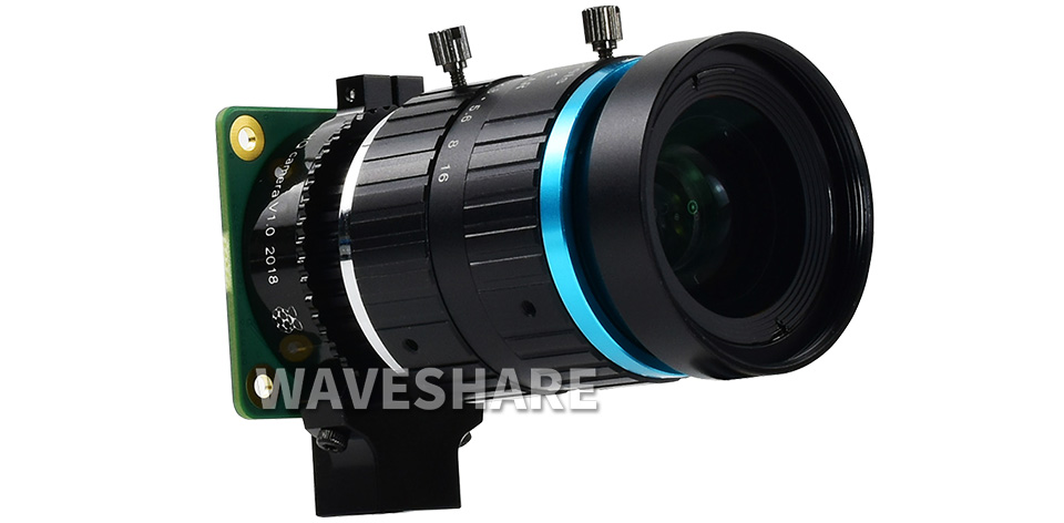 树莓派高清摄像头加装镜头效果展示