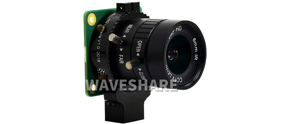 树莓派高清摄像头加装镜头效果展示