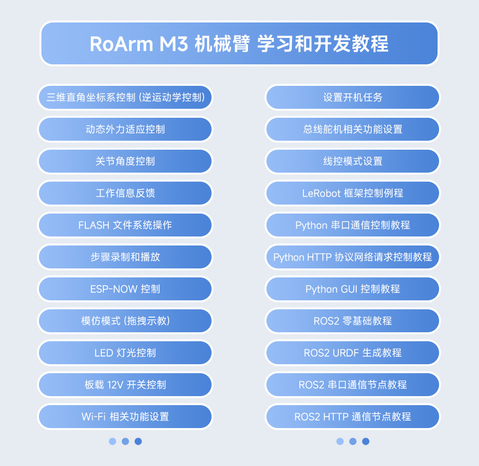 RoArm-M3-S 四自由度机械臂丰富教程资源 助力二次开发