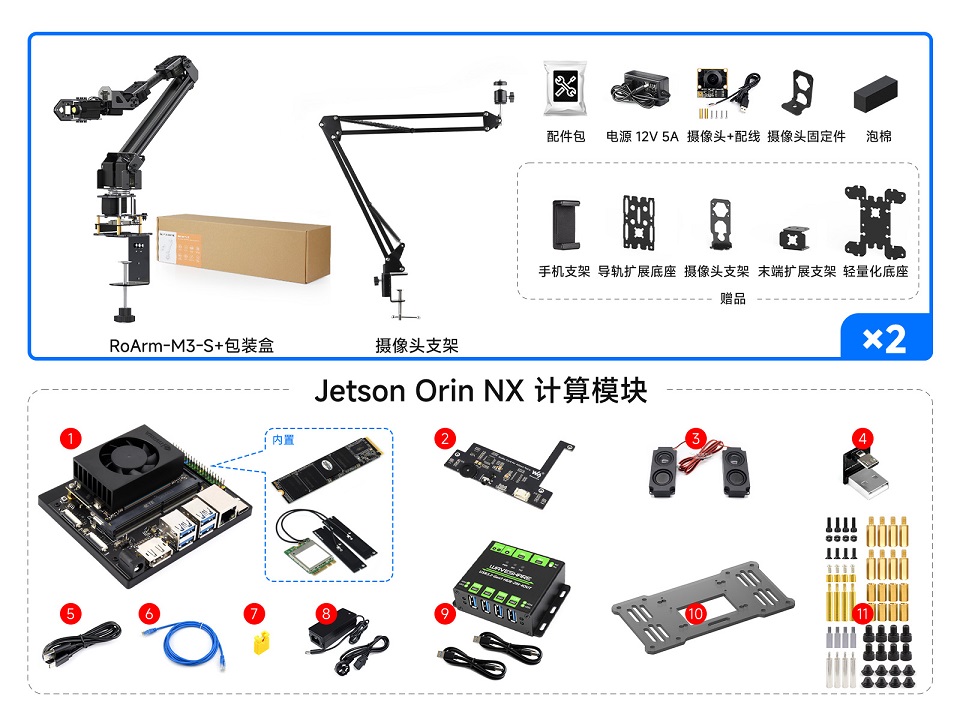 RoArm-M3-S-ORIN-NX-AI-Kit 配置清单