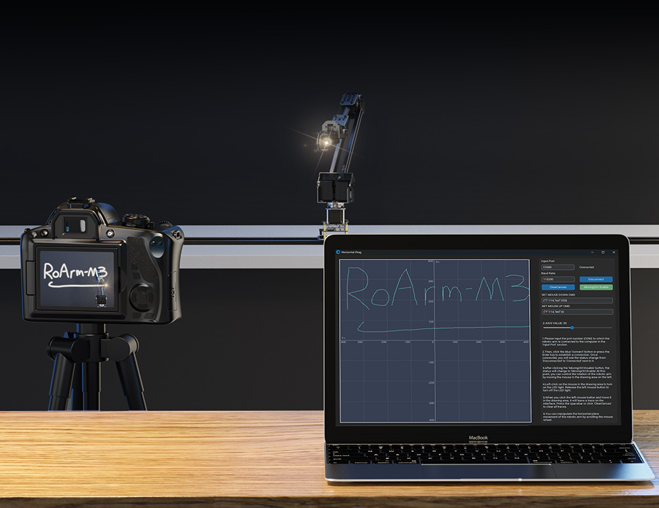 RoArm-M3-S 四自由度机械臂鼠标拖拽交互