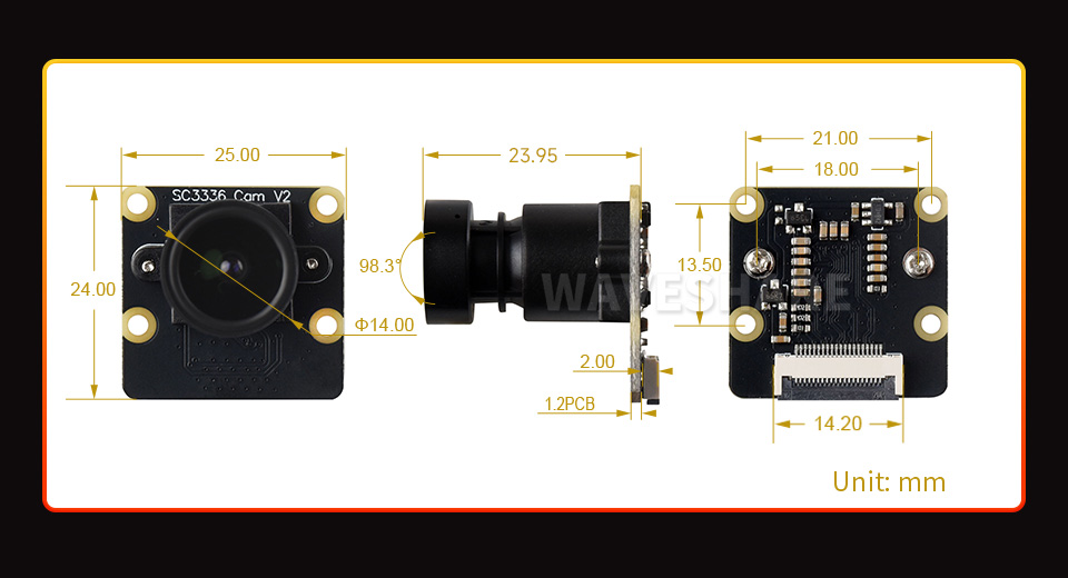 SC3336 3MP Camera (B) 产品尺寸