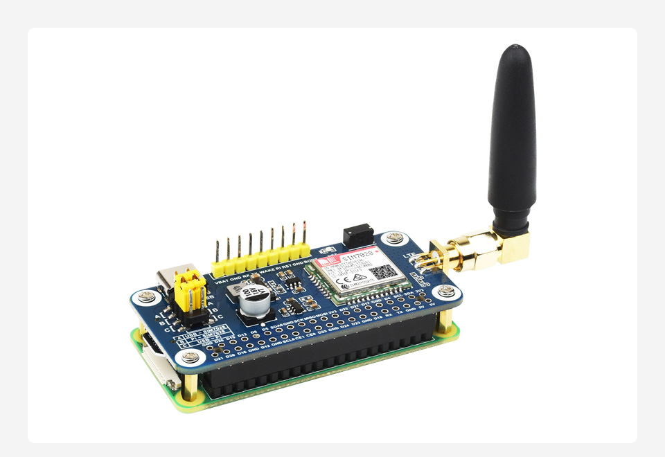 树莓派 SIM7000G 扩展板基于树莓派 40PIN 接口设计