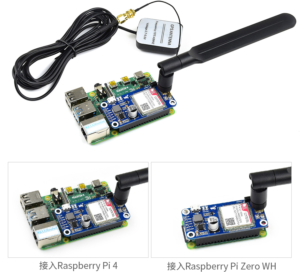 树莓派NB-IoT/Cat-M/GPRS/GNSS扩展板基于Raspberry Pi 40PIN接口设计