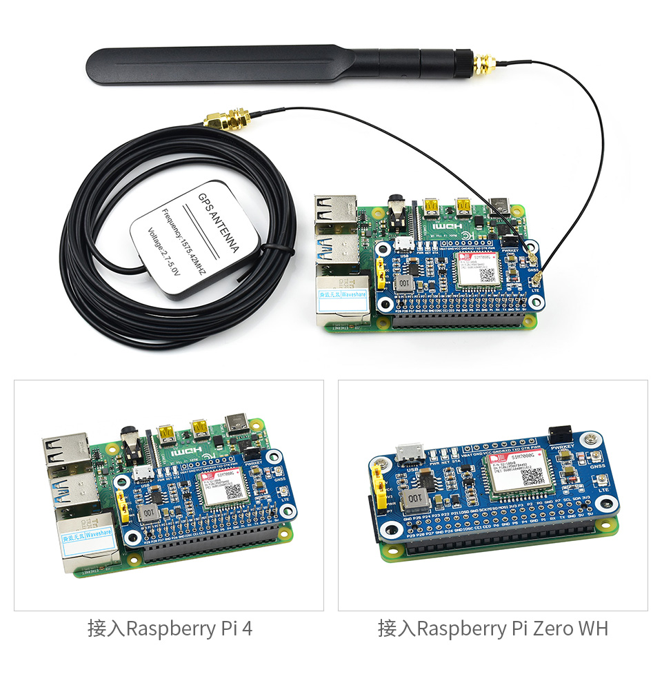 树莓派NB-IoT/Cat-M/GPRS/GNSS扩展板基于Raspberry Pi 40PIN接口设计
