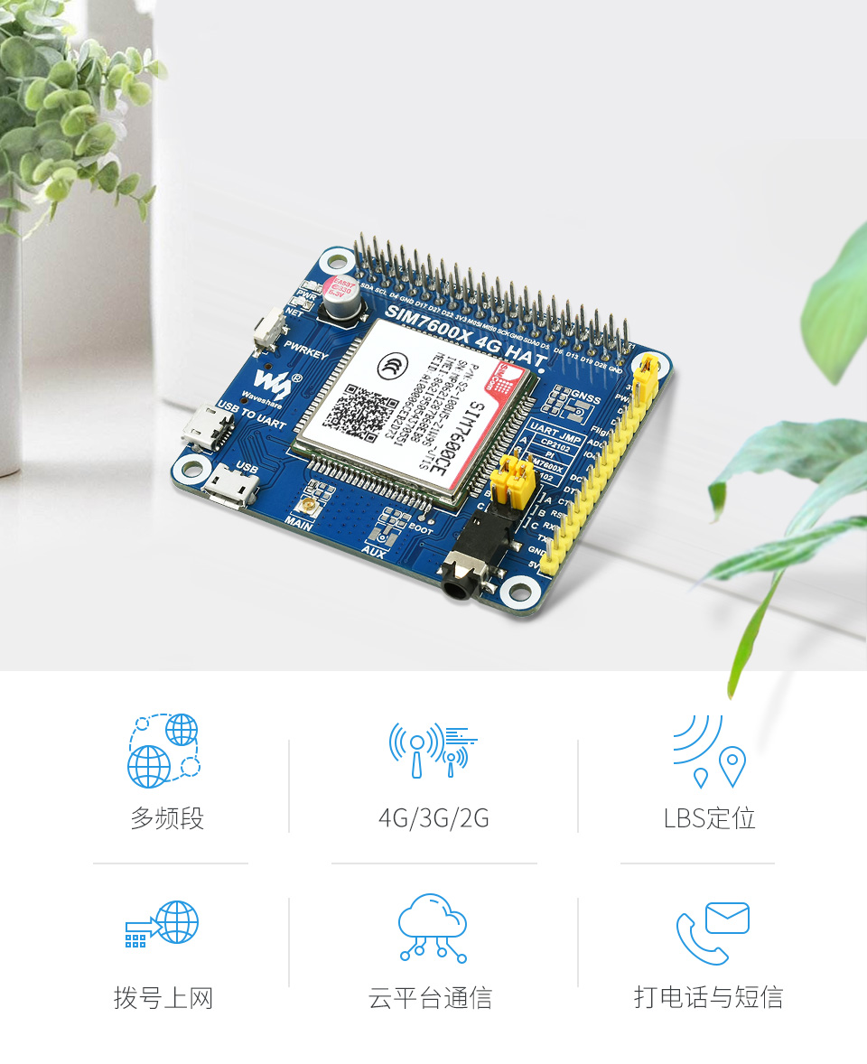 树莓派 4G 通信扩展板