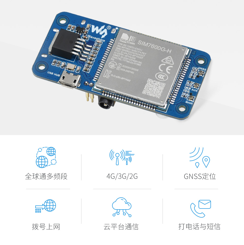 树莓派 4G 扩展板 全球通首图
