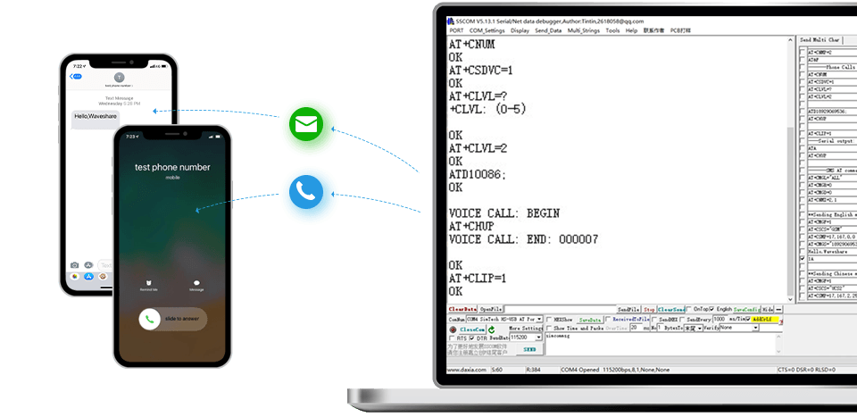 SIM7600G-H 4G HAT树莓派4G扩展板支持打电话、发短信