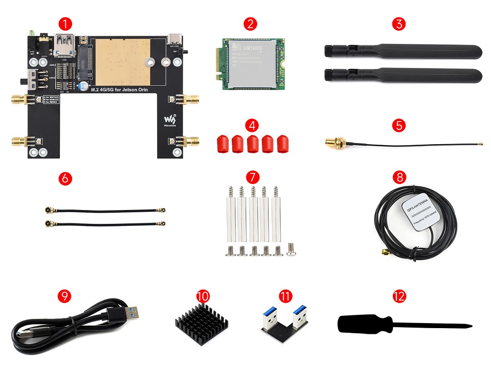 Jetson Orin 4G 通信 扩展板配置清单