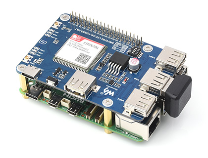 树莓派 Cat-1/GSM/GPRS/GNSS 扩展板接入树莓派 5