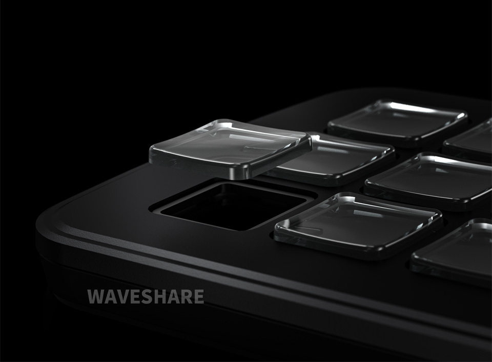 Waveshare SK18 多功能 AI 语音控制面板 高品质薄膜按键静 音舒适手感