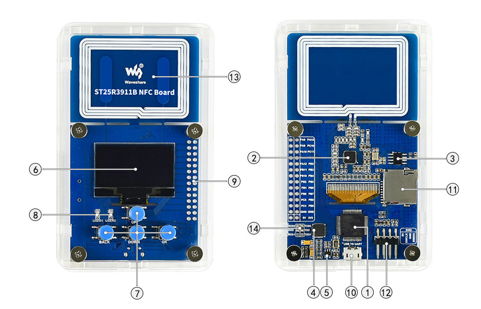 ST25R3911B NFC Board Interface