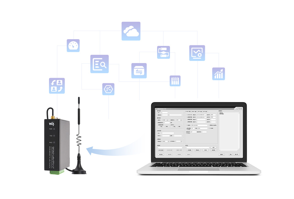 导轨式 LoRa 数传终端 AT 命令模式