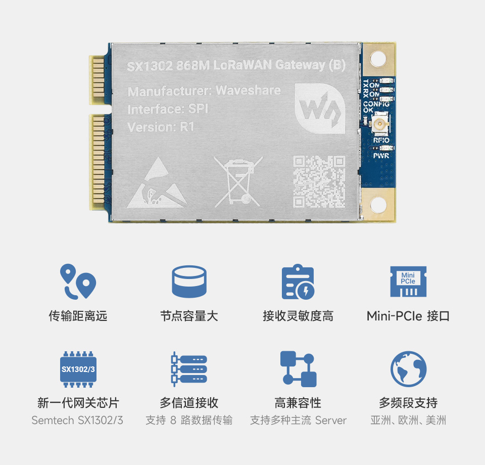 SX1302/3 LoRaWAN 网关模块