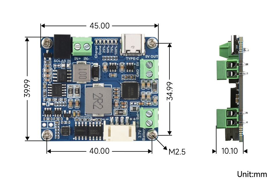 太阳能电源管理模块产品尺寸