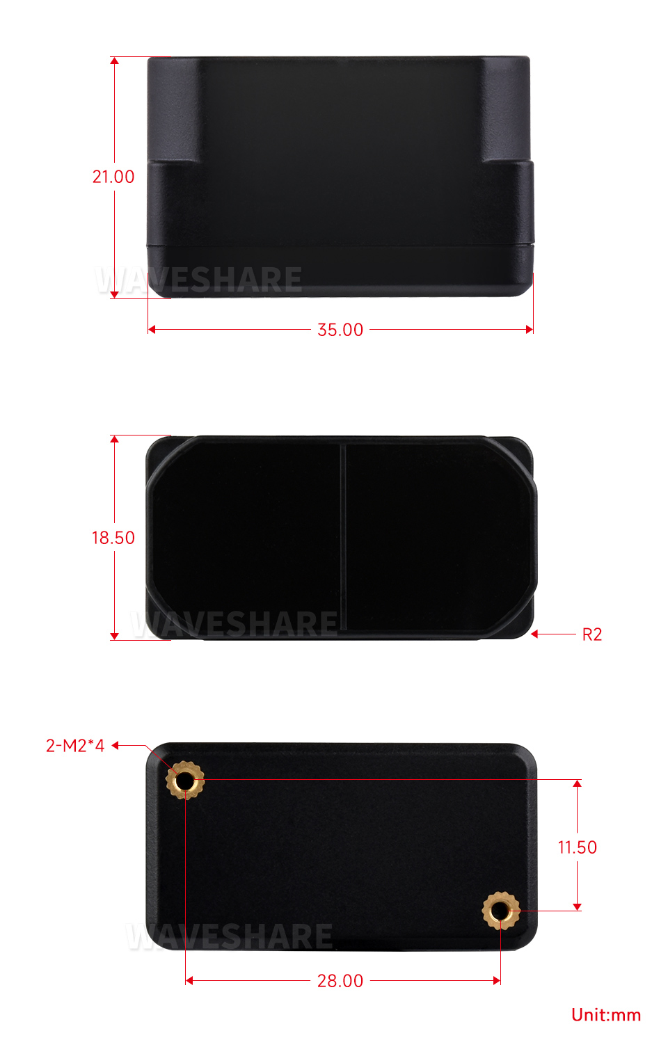 TFmini-Plus 激光雷达测距传感器产品尺寸