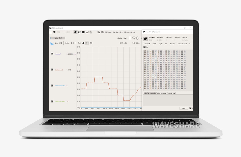 TOF Laser Range Sensor配套上位机助手