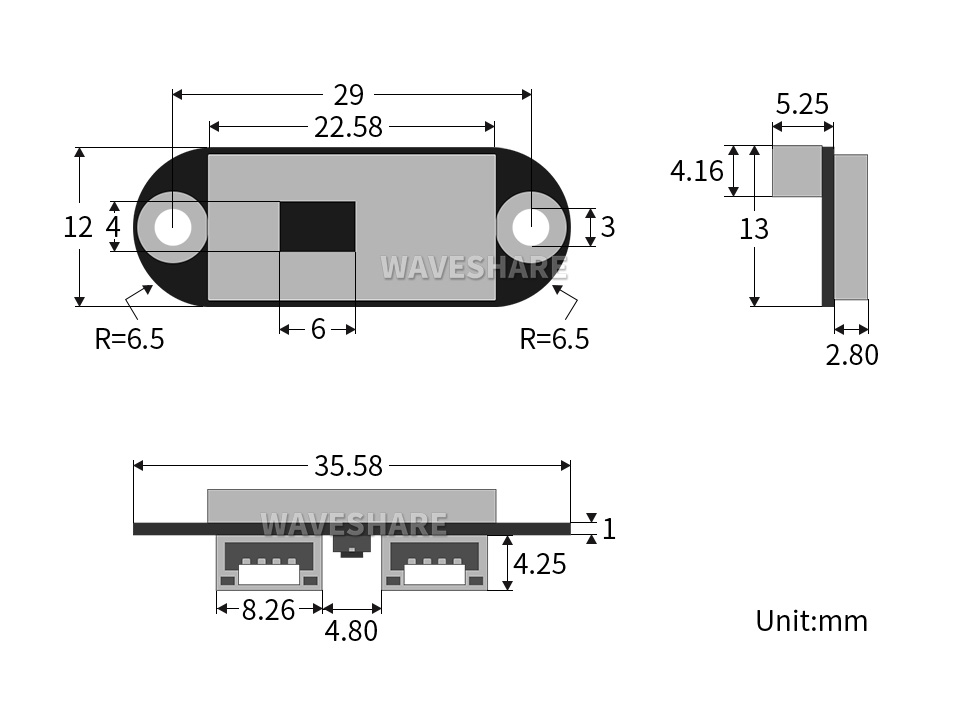 TOF Laser Range Sensor外形尺寸