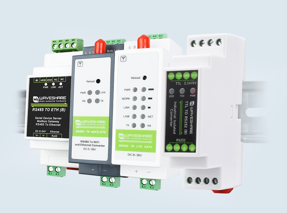 导轨式 TTL 转 RS232 电气隔离型串口转换器导轨式串口服务器