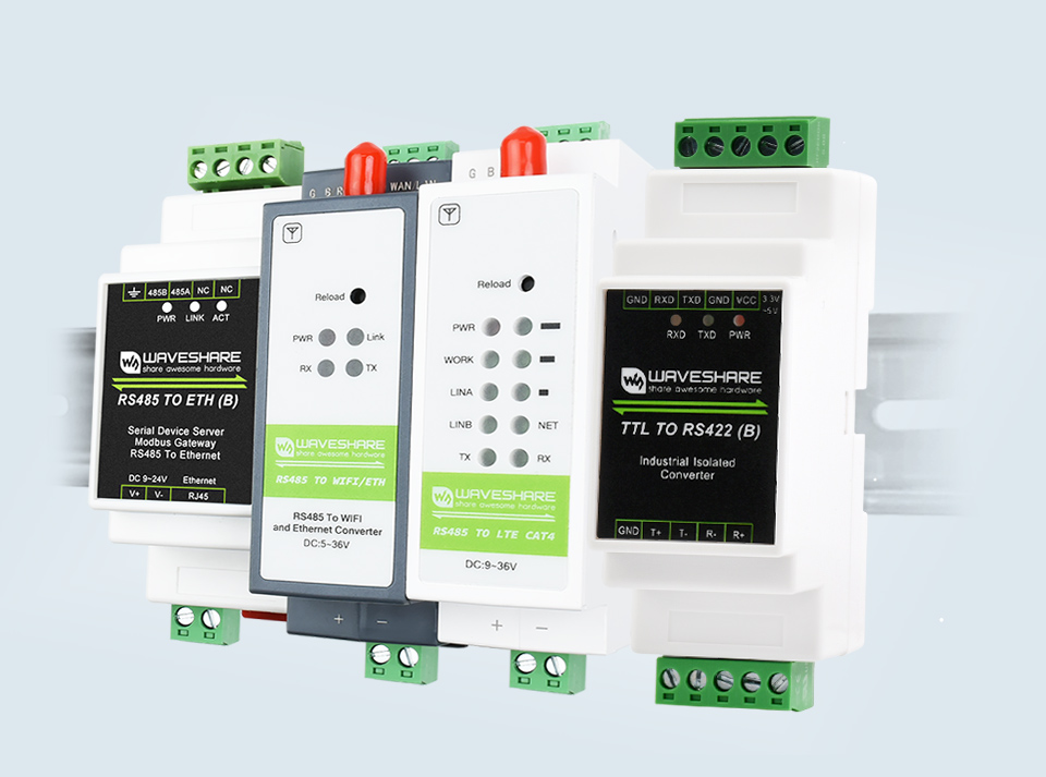 导轨式 TTL 转 RS422 电气隔离型串口转换器导轨式串口服务器