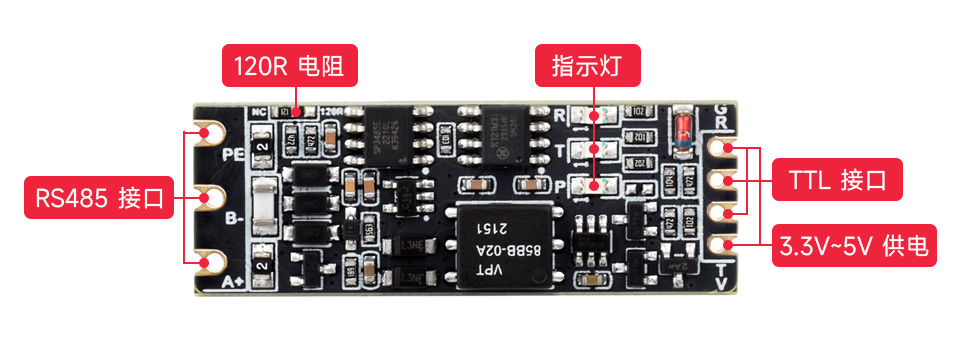 导轨式 TTL 转 RS422 电气隔离型串口转换器接口简介