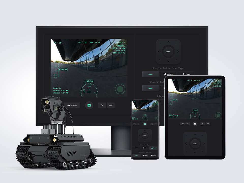 UGV Beast AI 机器人简单易用的跨平台 Web App 控制