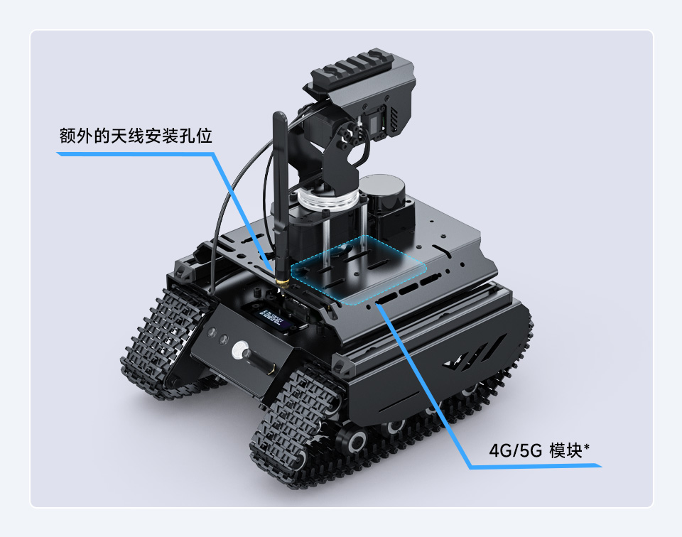 UGV Beast AI 机器人支持 4G/5G 扩展