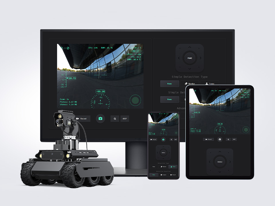 UGV Rover AI 机器人简单易用的跨平台 Web App 控制