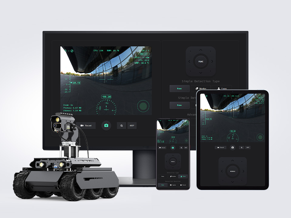 UGV Rover AI 机器人简单易用的跨平台 Web App 控制