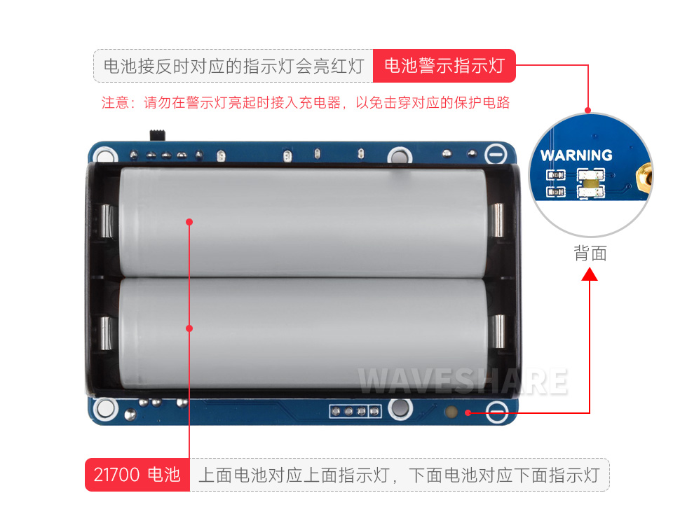 树莓派不间断电源板载警示指示灯