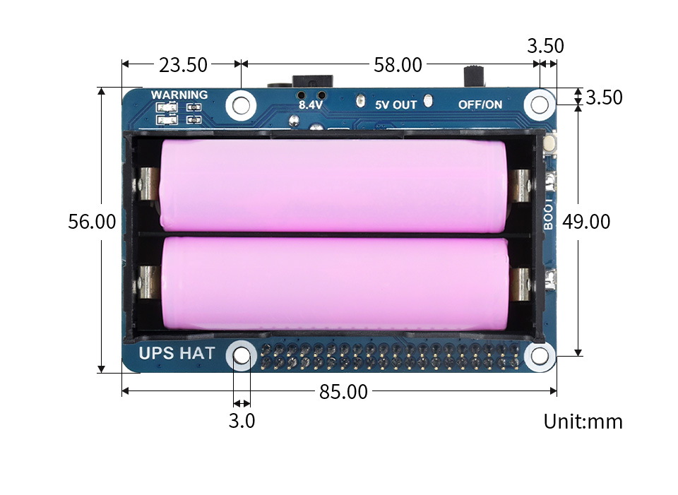 UPS 不间断电源模块产品尺寸