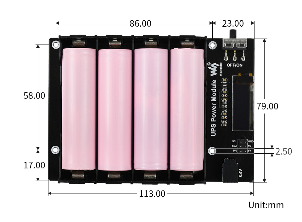 UPS 不间断电源模块产品尺寸