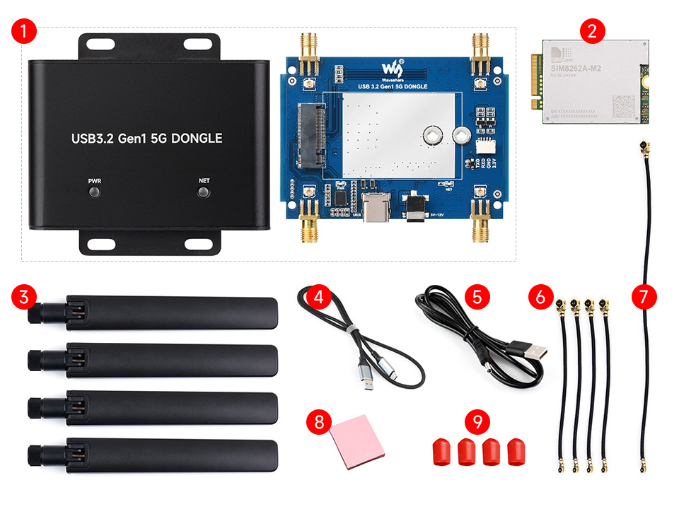 SIM8262A-M2 5G DONGLE 配置