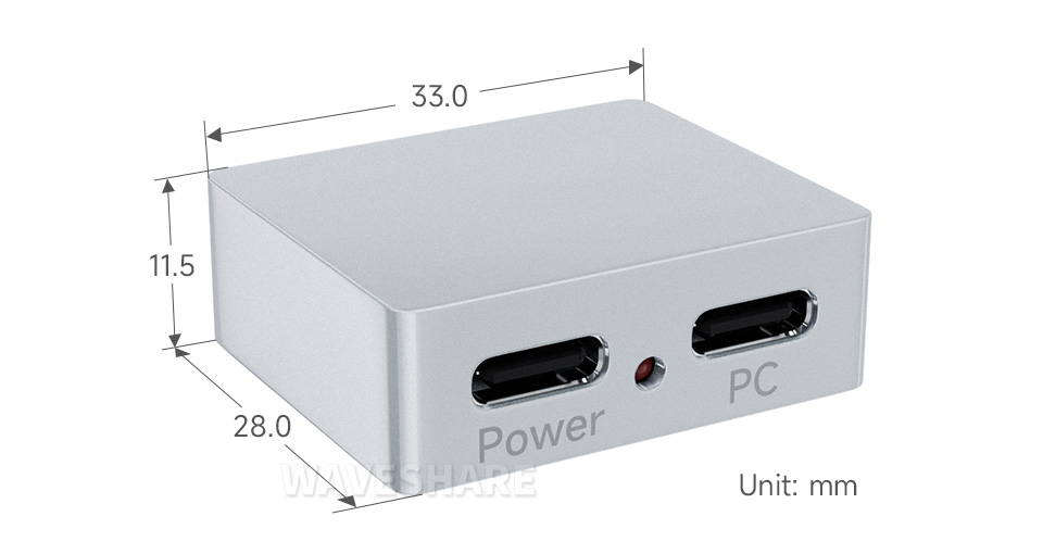 Type-C 电源信号分离器产品尺寸