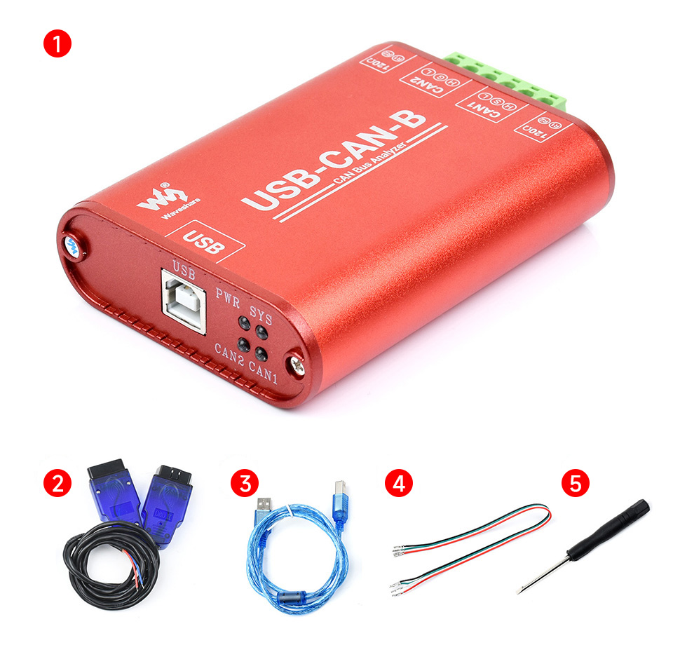 工业级 CAN 总线数据分析仪配置清单