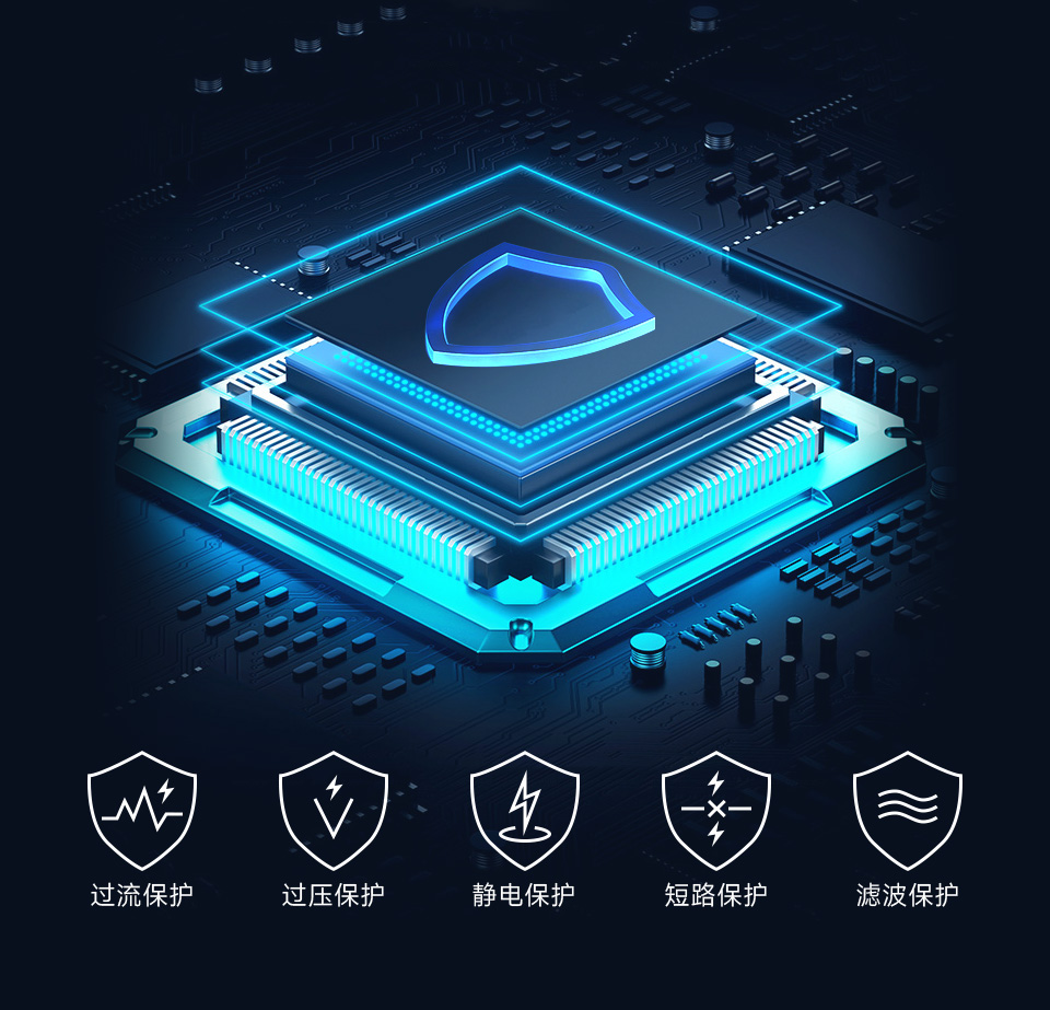 工业级 7 路 USB 集线器多重保护电路