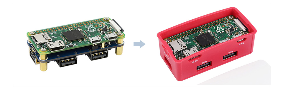 树莓派 USB HUB扩展板B型应用示例