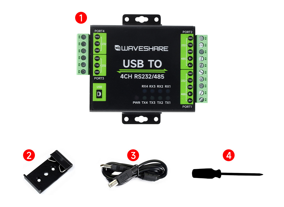 工业级隔离型 USB 转换器配置清单